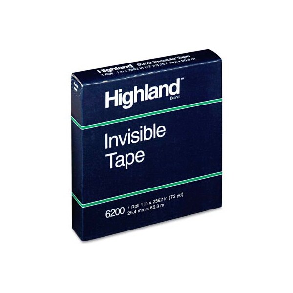 Highland Invisible Tape, 1" x 2592", 3" Core